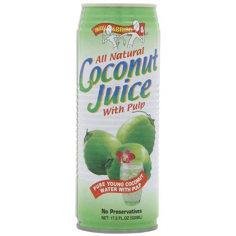 Amy & Brian Natural Coconut Juice with Pulp 17.5 - Ounce Tins