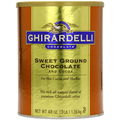 Ghirardelli Chocolate Sweet Ground Chocolate & Cocoa Beverage Mix 48-Ounce Canister
