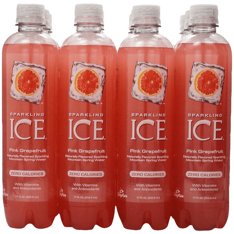 Sparkling ICE Spring Water Pink Grapefruit 17-Ounce Bottles